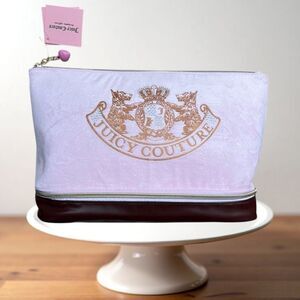 Juicy Couture Large Cosmetic Bag in Pink & Brown Scottie Dog